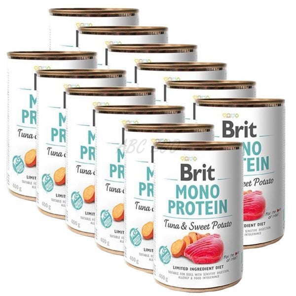 Bulkdeal Brit mono protein tonijn&zoete aardappel 10+2 gratis 400 gram