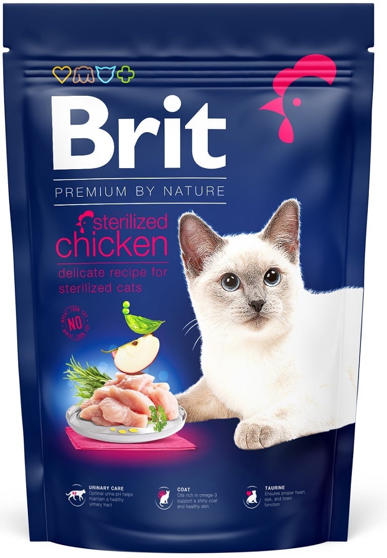 Brit premium by nature cat sterilized chicken 1,5kg