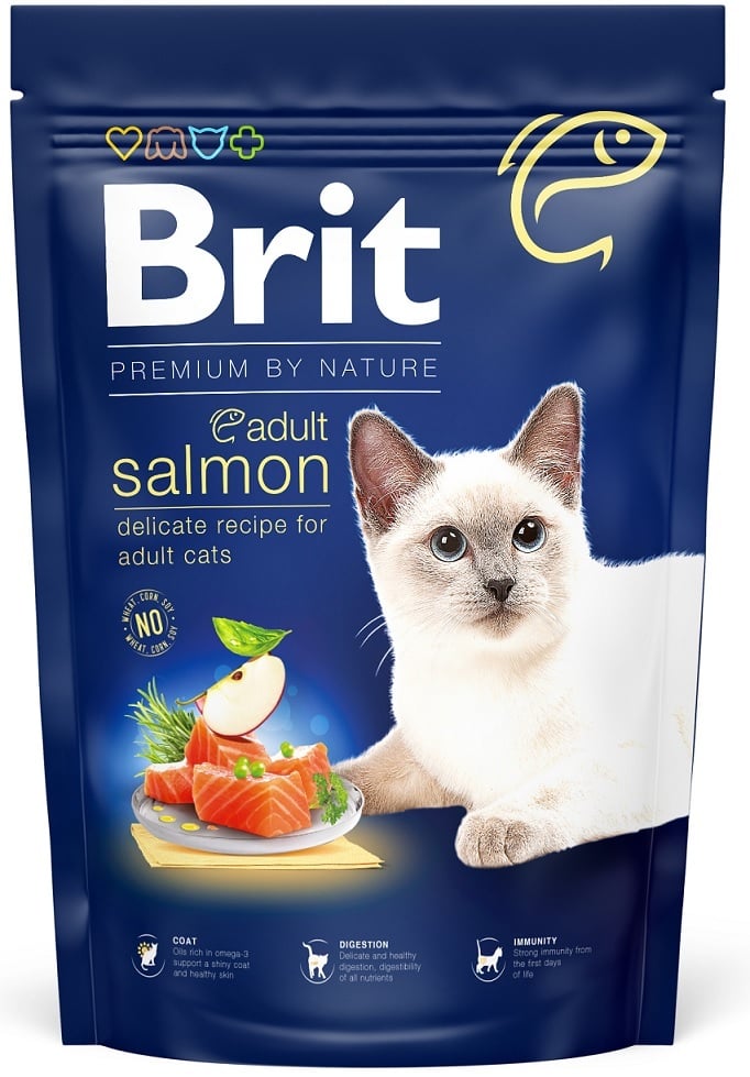 Brit premium by nature cat adult salmon 1,5kg