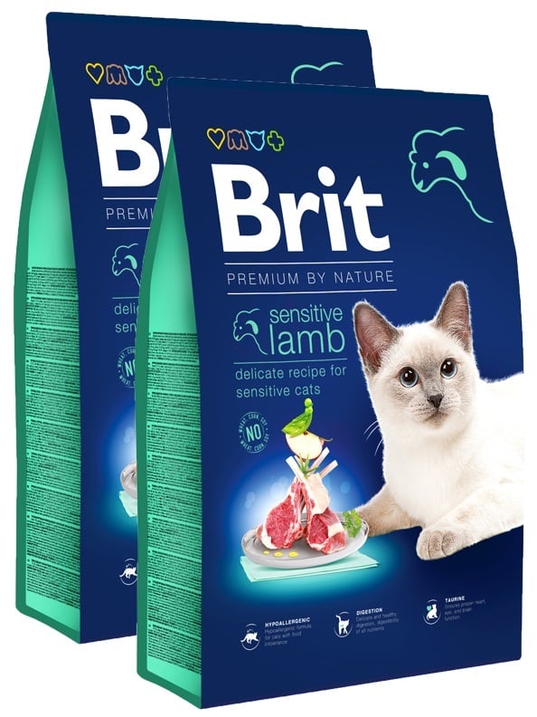Brit Premium by Nature Cat Sensitive Lamb 2x8kg