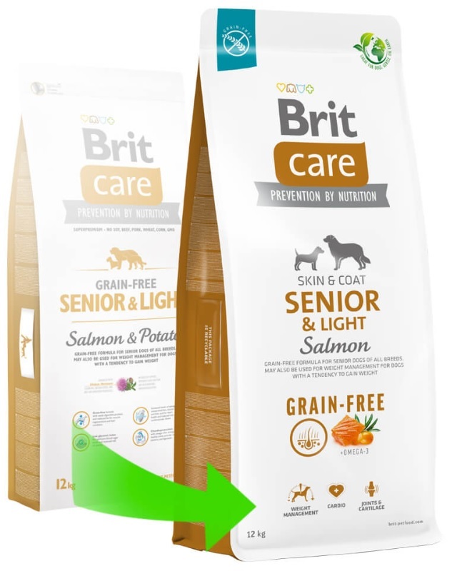 Brit care grainfree Senior&light Zalm&aardappel 12kg