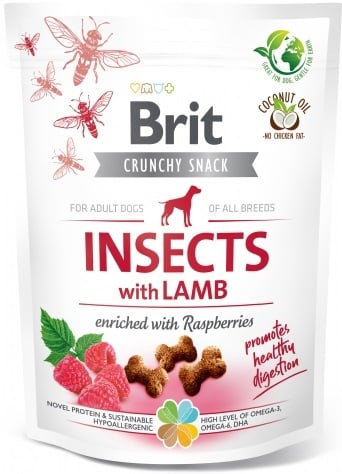 Actieprijs Brit hondensnack crunchy insects met lam 200 gram