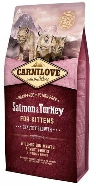 Carnilove kat Zalm & Kalkoen voor Kittens graanvrij 6kg