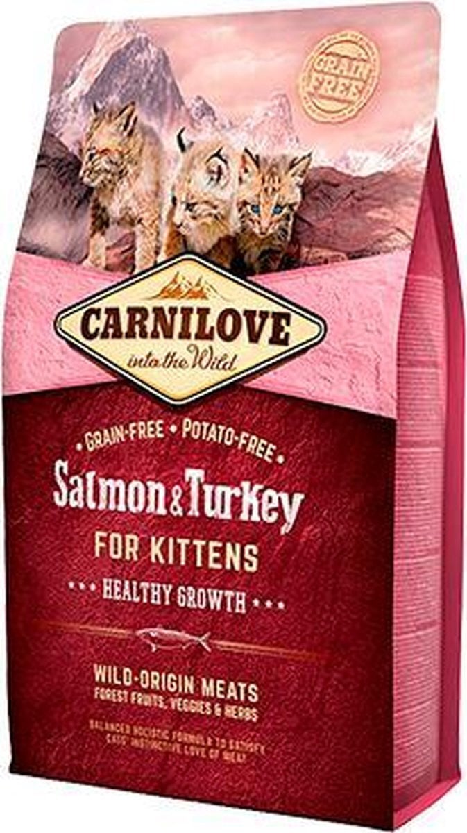 Carnilove kat Zalm & Kalkoen voor Kittens graanvrij 2kg