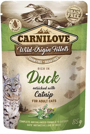 Carnilove kat pouch rich in duck verrijkt met catnip 85 gram