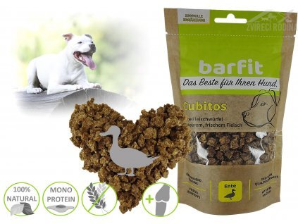 Barfit hondensnacks Cubitos Eend 200 gram mono proteine