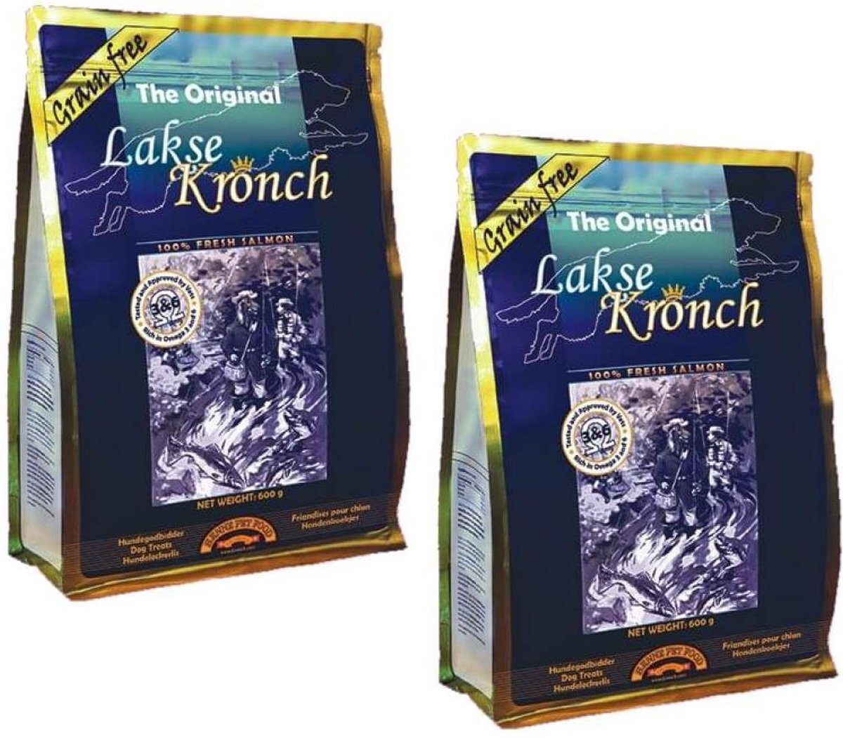 Special deal : Henne Lakse Kronch 100% zalmsnacks 2x600 gram