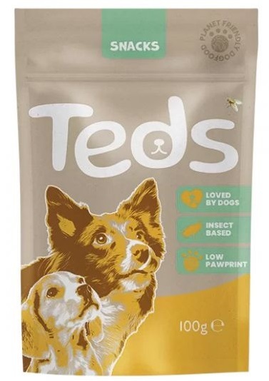 Teds insect based snack semi-moist 100 gram