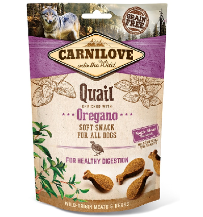 Carnilove Soft snack Kwartel en Oregano voor goede spijsvertering 200gram