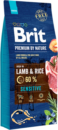 Brit premium by nature lam&rijst 60% lam 15kg