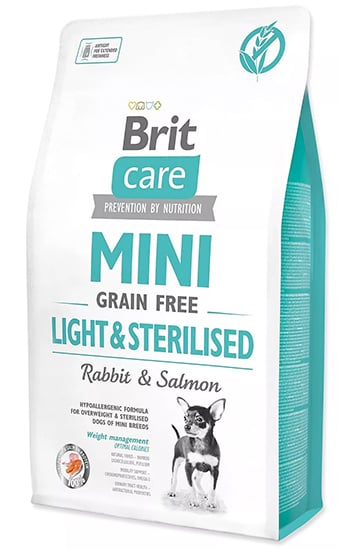 Brit care Mini graanvrij light & Sterilised 2kg