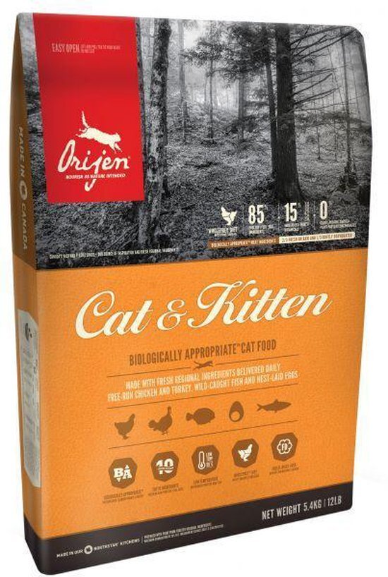Orijen Cat & kitten 2 x 5,4kg nu €112,95