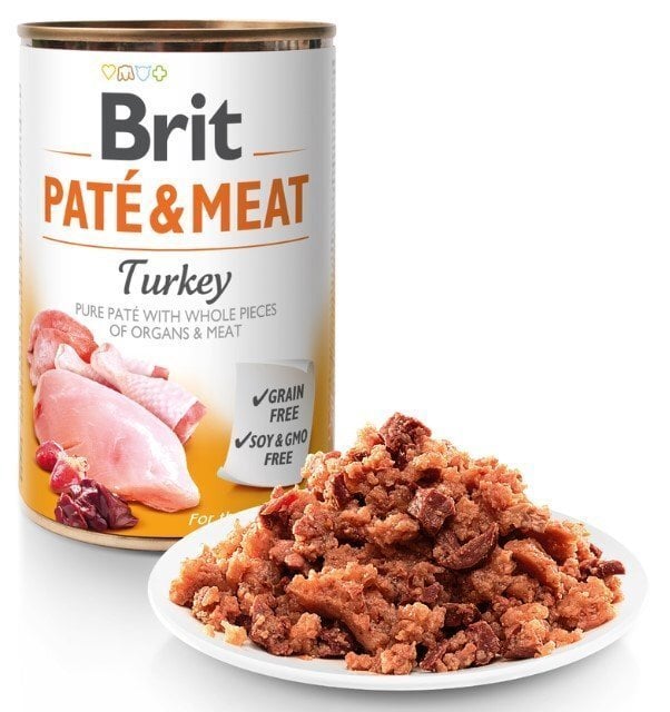 Brit Pate & Meat Kalkoen Graanvrij 400 gram