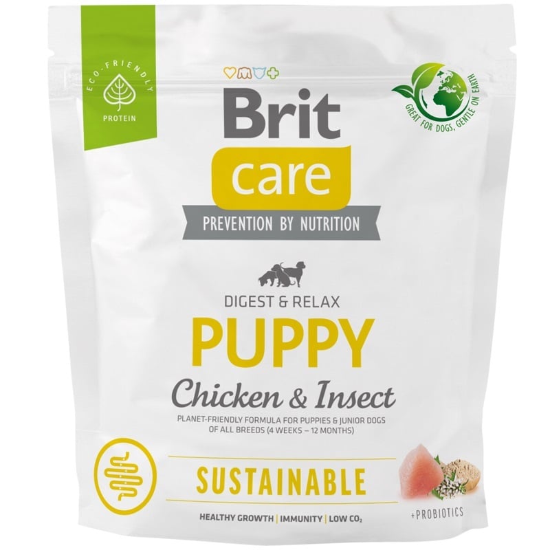 Brit care sustainable Kip met insect puppy 1kg