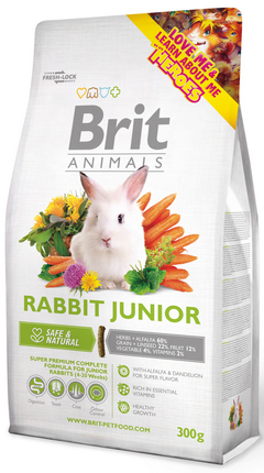 actieprijs brit animals Rabbit junior complete 300 gram proefverpakking