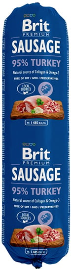 Brit Worst met kalkoen 800 gram 95%vlees