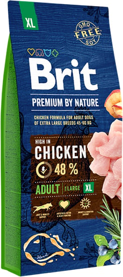 BRIT premium by nature adult XL 48% kip15kg + bonus (vanaf €10,95)