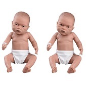 Baby oefenpop (Latijns-Amerikaans, jongen + meisje, 50 cm)
