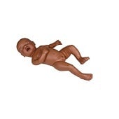 Baby oefenpop jongen (bruin, 50 cm)