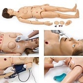 Verpleegkunde pop (luxe model 1,60 m)