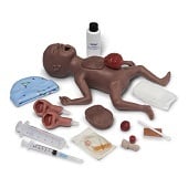 Prematuur baby simulator (donkere huidskleur)
