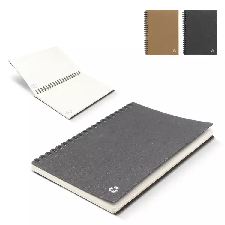 Notebook gerecycled leer Midi