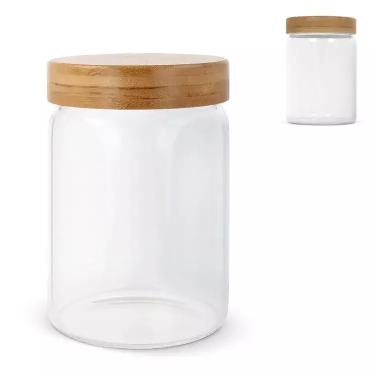 Canister glas & bamboe 900ml