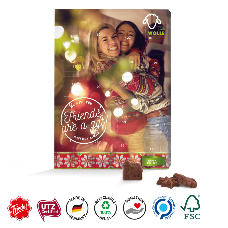UITVERKOCHT Wand adventskalender met chocolade