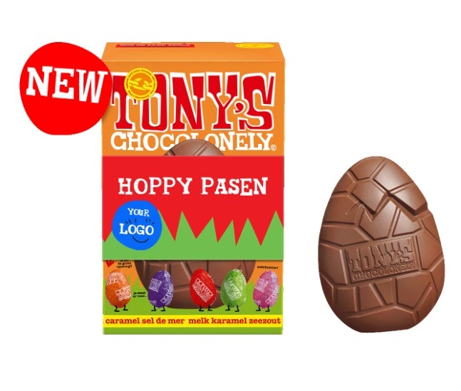 Paasei Tony's Chocolonely met eigen wikkel