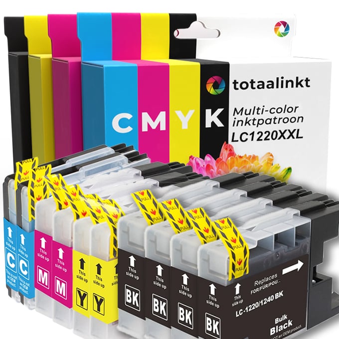 Inktcartridge voor Brother LC-1220VALBP | 10-pack multi-color