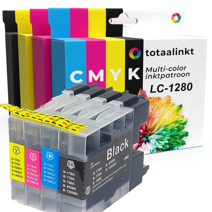 Inktcartridge voor Brother LC-1280XLVALBP | 4-pack multi-color