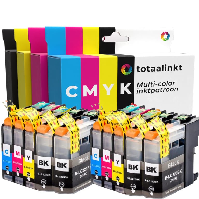 Inktcartridge voor Brother LC-223VALBP  | 10-pack multi-color