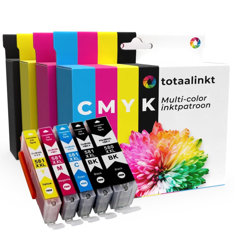 Inktcartridge voor Canon PGI-580 CLI-581 | 5-pack multi-color