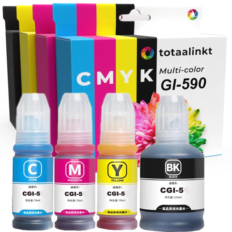 Navulling inktflessen voor Canon Pixma G2501 | 4-pack multicolor