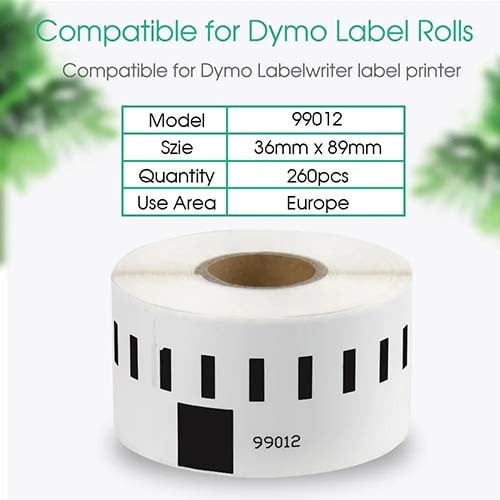 Etiket label voor Dymo 99012 wit