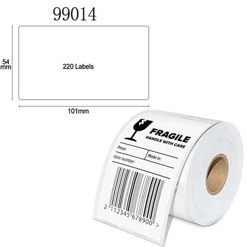 Etiket label voor Dymo 99014 wit - 2 rollen - duo-pack