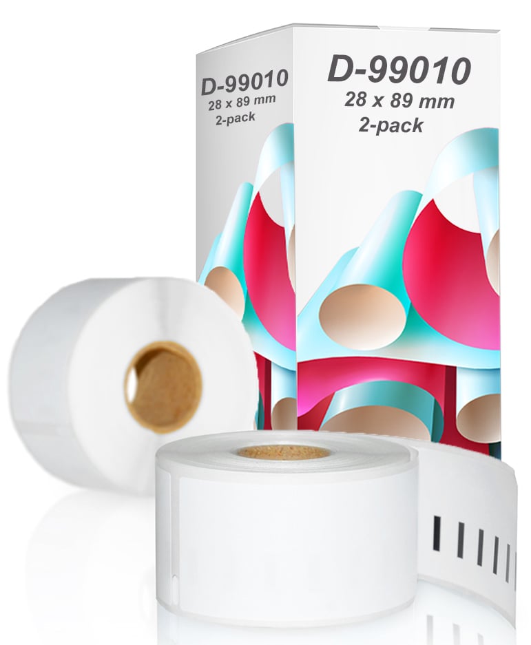 Etiket label voor Dymo 99010 wit - 2 rollen - duo-pack
