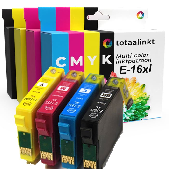 Inktpatroon voor Epson 16XL | 4-pack multicolor