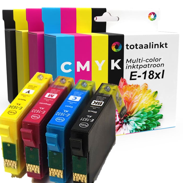 Inktpatroon voor Epson 18XL | 4-pack multicolor