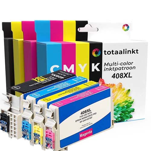 Inktpatroon voor Epson 408XL | 4-pack multicolor