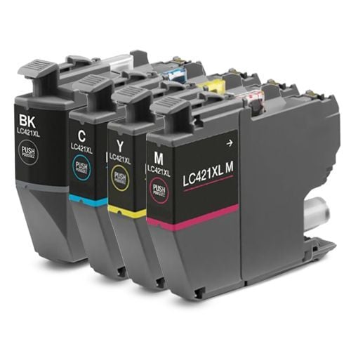Inktcartridge geschikt voor Brother LC-421XL | 4-pack multicolor