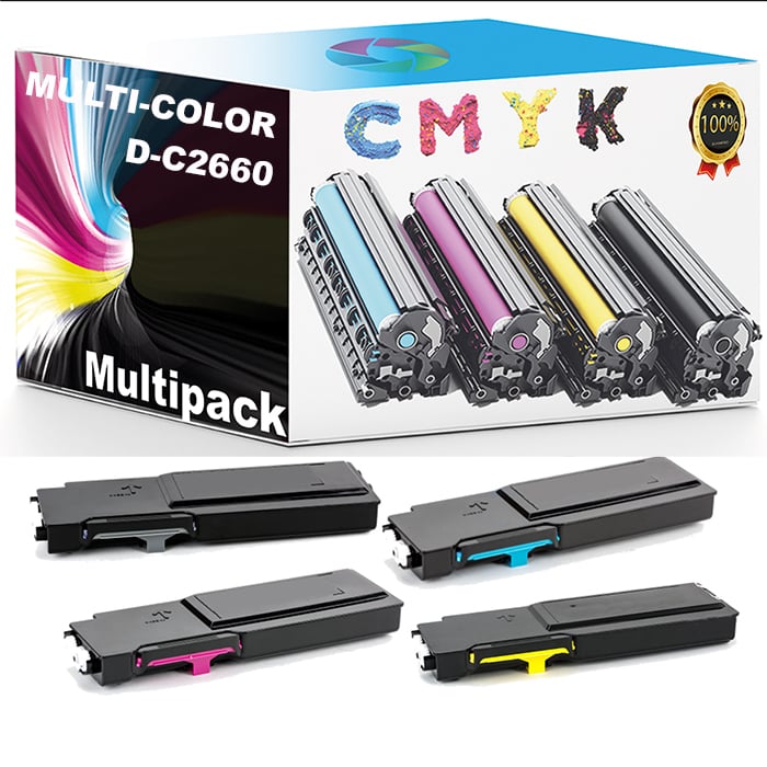 Toner voor Dell C2660dn Color laserprinter | 4-pack multicolor