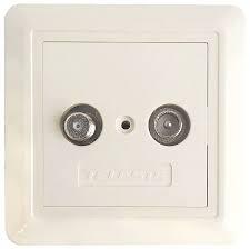 2 port wall outlet TV+DATA