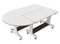 Rechte tafel tbv J-tafel L180cm/wit
