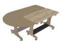 Rechte tafel tbv J-tafel L180cm/kleur