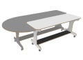 Rechte tafel tbv J-tafel L225cm/wit