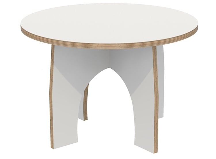 Keukenhof tafel dreumes rond 60cm/wit