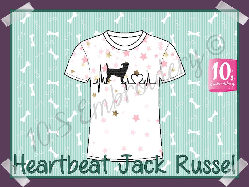 Pattern Heartbeat Jack Russel