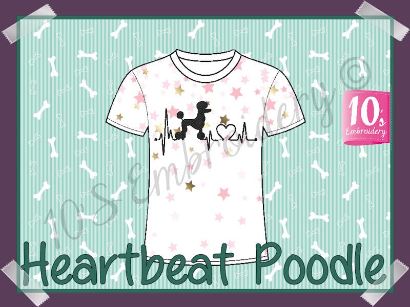 Pattern Heartbeat Poodle