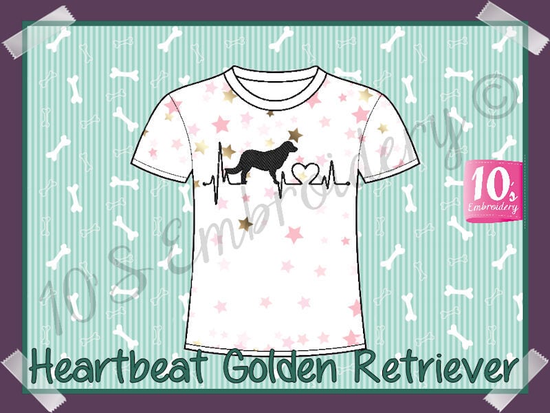 Pattern Heartbeat Golden Retriever